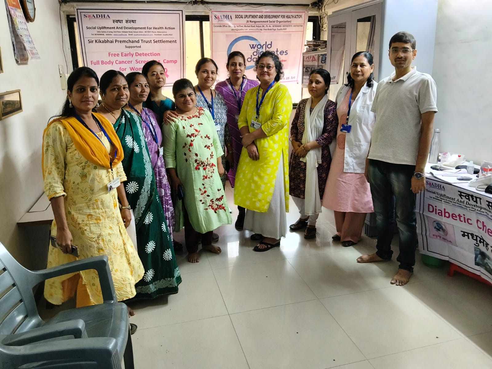Suadha NGO's World Diabetes Day Camp 2025 in Kalyan.