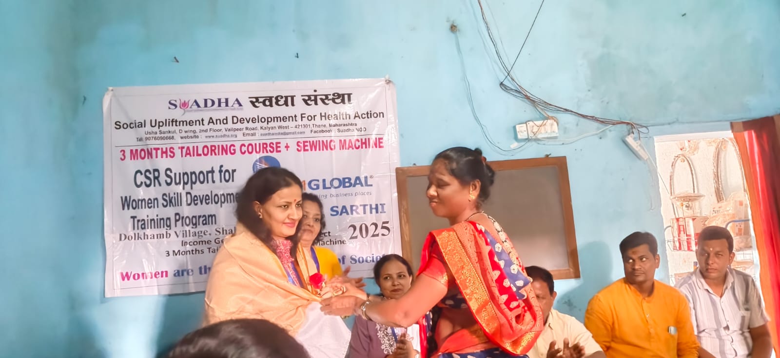 SUADHA NGO Launches Tailoring Course for Tribal Women in Dolkhamb.