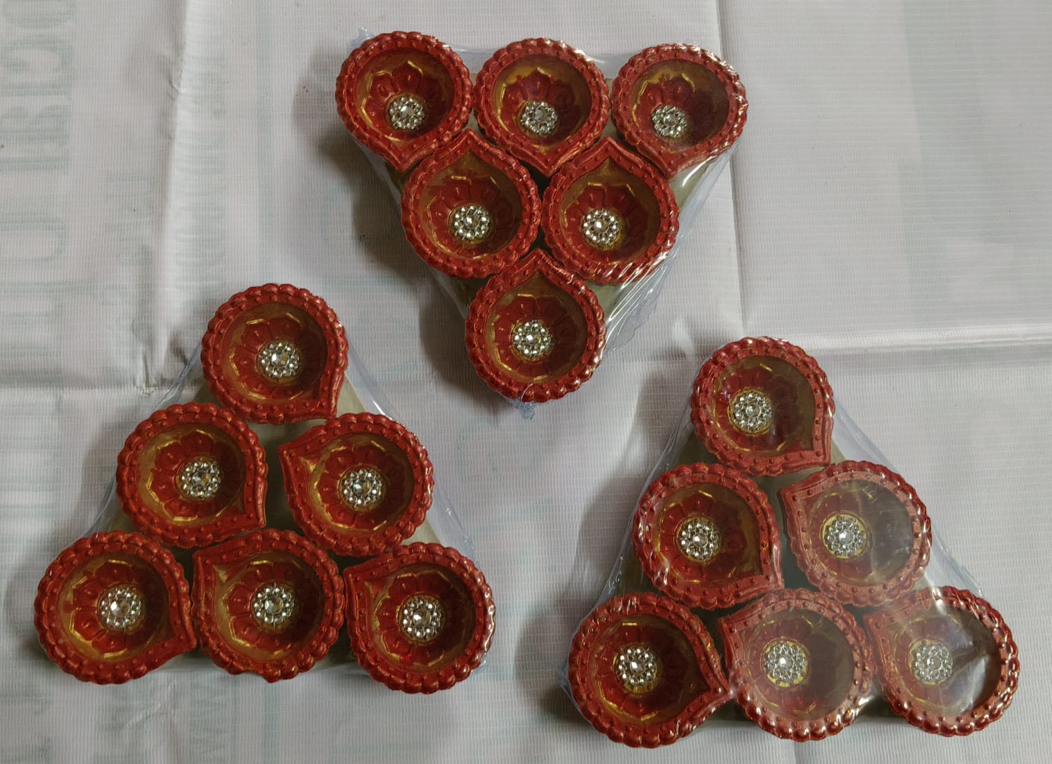 Decorative Clay Diyas Set