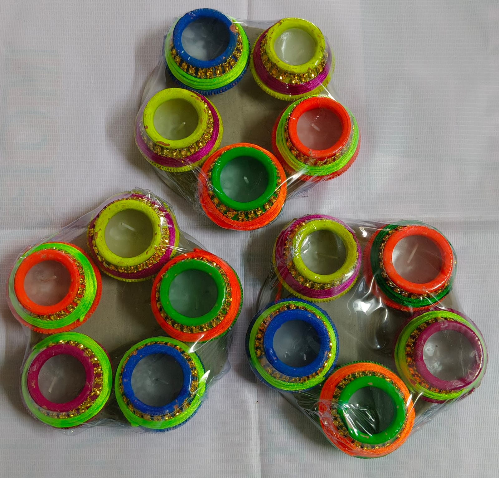 Decorative Clay Diyas Set