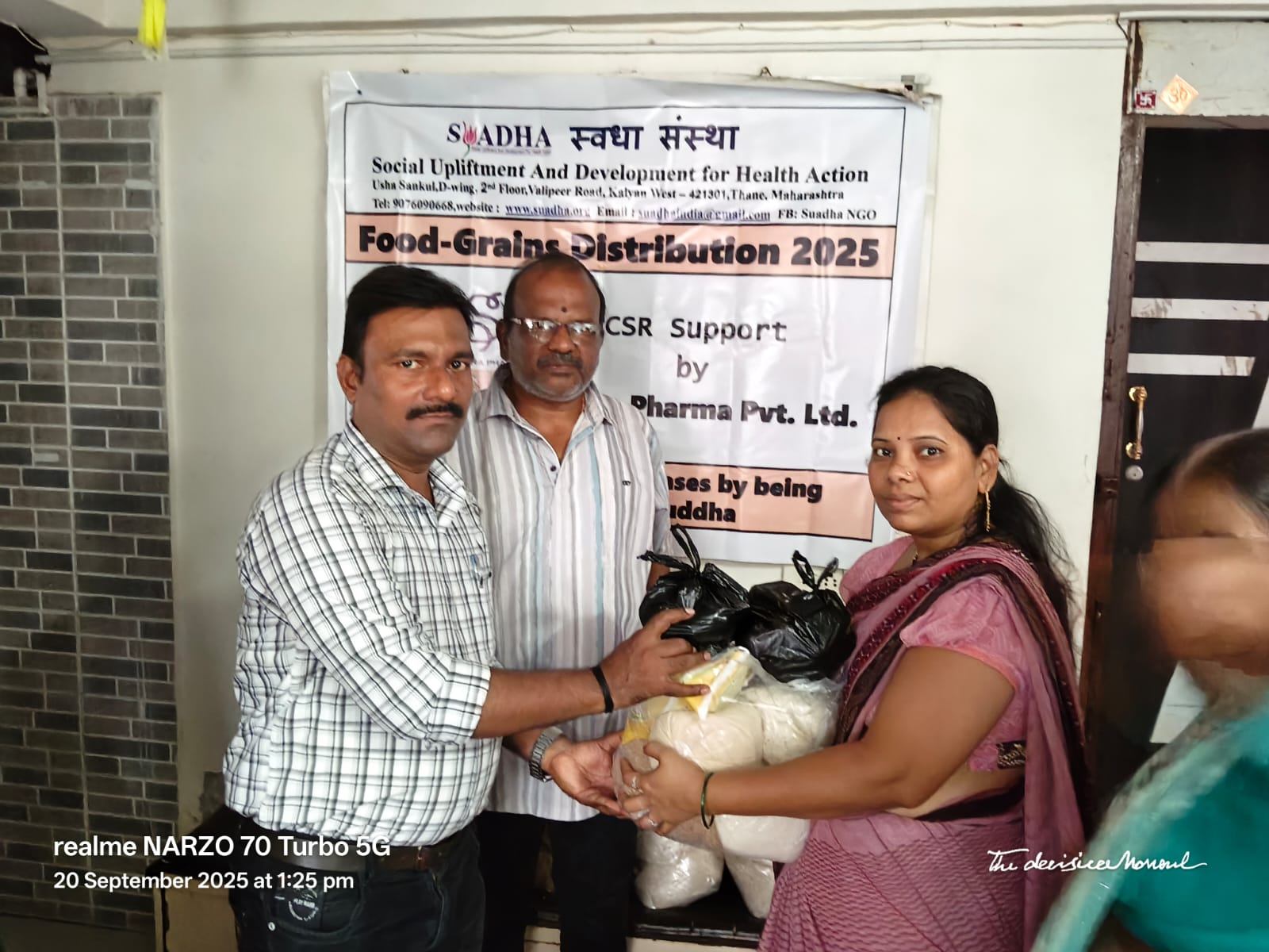 CSR Support by Subhra Pharma Pvt. Ltd. Food-GrainDistribution - Pitru Paksha Seva Initiative