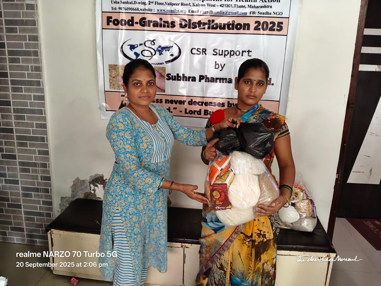 CSR Support by Subhra Pharma Pvt. Ltd. Food-GrainDistribution - Pitru Paksha Seva Initiative