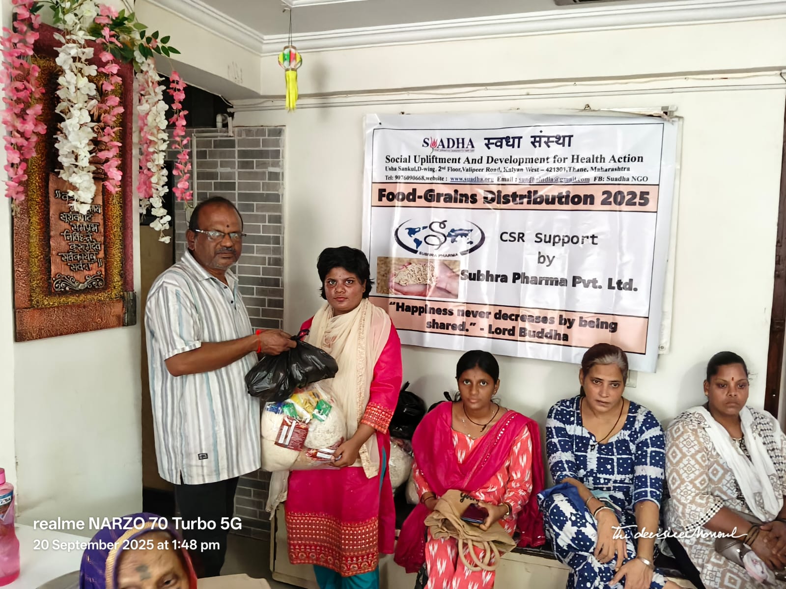 CSR Support by Subhra Pharma Pvt. Ltd. Food-GrainDistribution - Pitru Paksha Seva Initiative